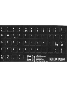 Adesivi lettere grandi tastiera notebook stickers Italiano fosforescenti si  illuminano al buio fluorescenti fosforescenti